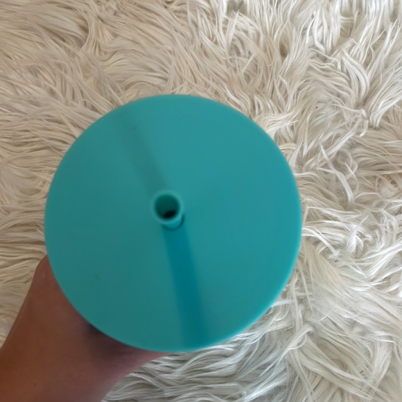 Tiffany blue sea foam green reusable tumbler cup w screw on lid & straw bpa free - Picture 4 of 17